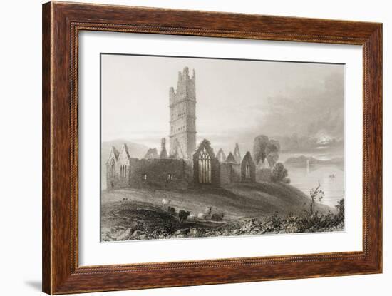 Moyne Abbey, County Mayo, Ireland, from 'scenery and Antiquities of Ireland' by George Virtue,…-William Henry Bartlett-Framed Giclee Print