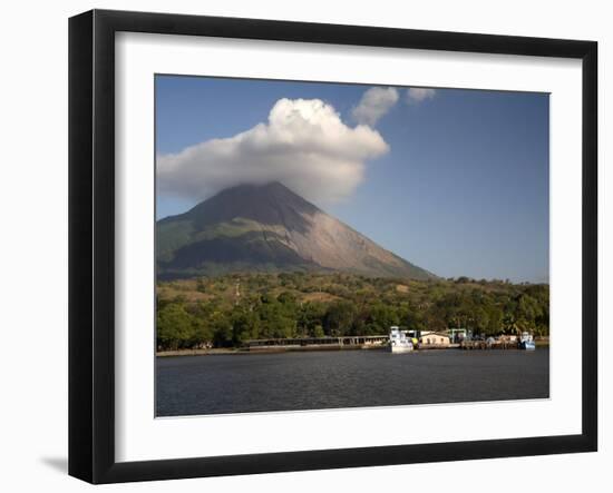 Moyogalpa Port and Conception Volcano, Ometepe Island, Nicaragua, Central America-G Richardson-Framed Photographic Print