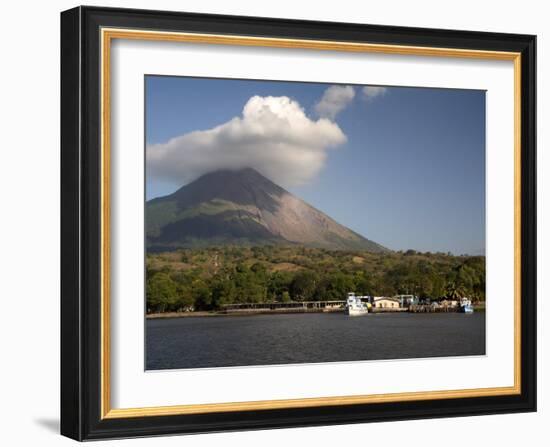 Moyogalpa Port and Conception Volcano, Ometepe Island, Nicaragua, Central America-G Richardson-Framed Photographic Print