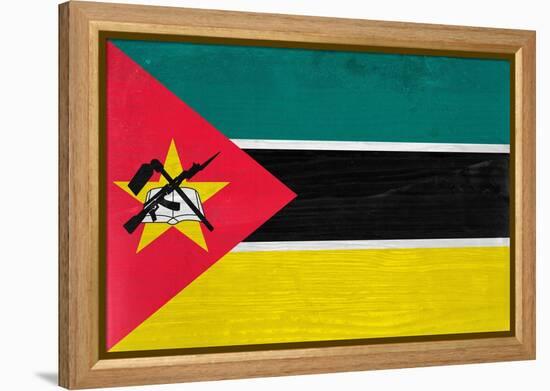 Mozambique Flag Design with Wood Patterning - Flags of the World Series-Philippe Hugonnard-Framed Stretched Canvas