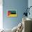 Mozambique Flag Design with Wood Patterning - Flags of the World Series-Philippe Hugonnard-Framed Stretched Canvas displayed on a wall