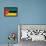 Mozambique Flag Design with Wood Patterning - Flags of the World Series-Philippe Hugonnard-Framed Stretched Canvas displayed on a wall