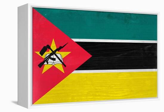 Mozambique Flag Design with Wood Patterning - Flags of the World Series-Philippe Hugonnard-Framed Stretched Canvas