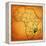 Mozambique on Actual Map of Africa-michal812-Framed Stretched Canvas