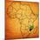 Mozambique on Actual Map of Africa-michal812-Mounted Art Print