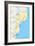 Mozambique Political Map-Peter Hermes Furian-Framed Art Print