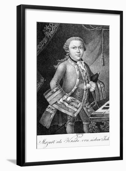 Mozart as a Boy of 7-null-Framed Giclee Print