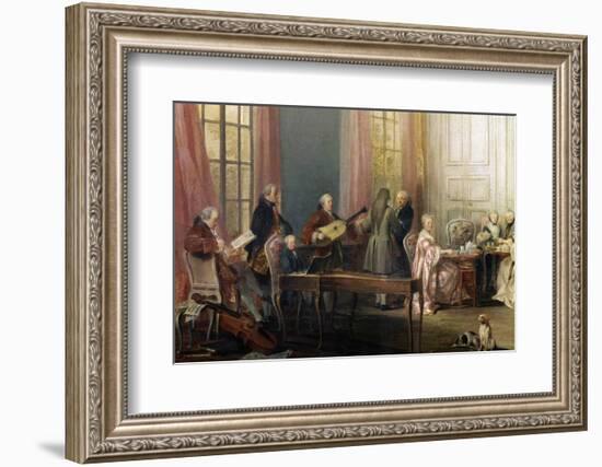 Mozart as a Child Playing Piano at a Tea Party, by Michel Barthe-null-Framed Photographic Print