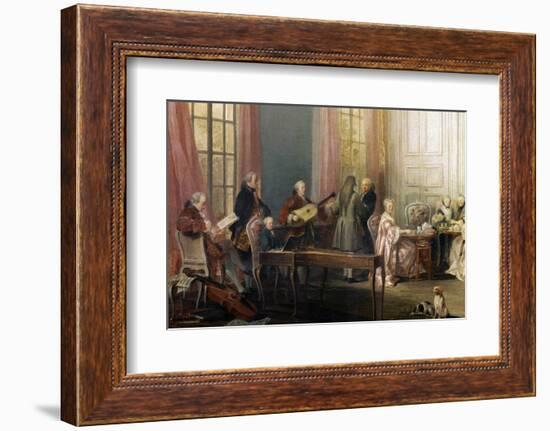 Mozart as a Child Playing Piano at a Tea Party, by Michel Barthe-null-Framed Photographic Print