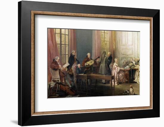 Mozart as a Child Playing Piano at a Tea Party, by Michel Barthe-null-Framed Photographic Print