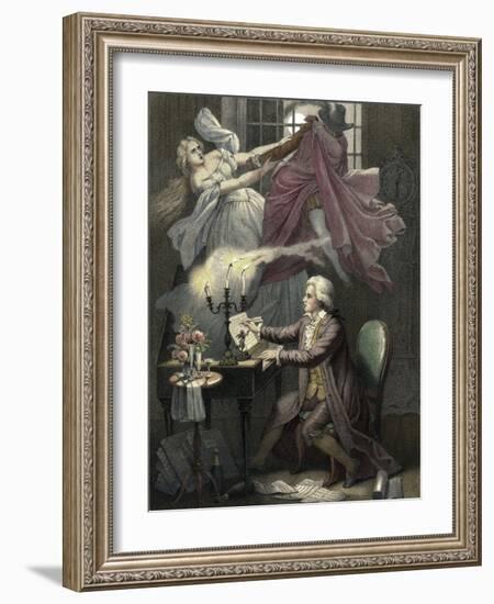 Mozart Composes Act 1 of the Opera Don Giovanni, C19th-Theodor Mintrop-Framed Giclee Print