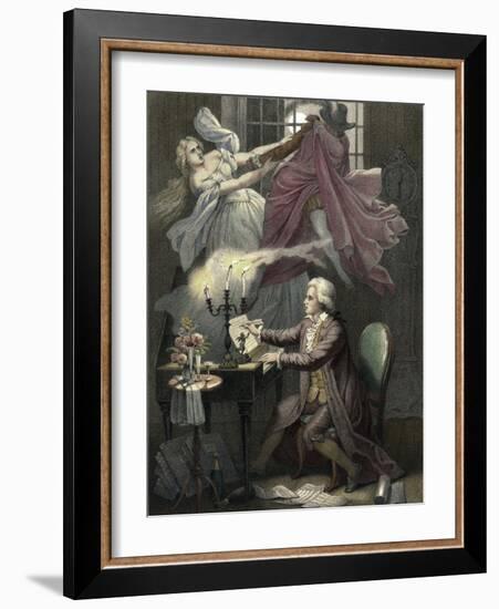 Mozart Composes Act 1 of the Opera Don Giovanni, C19th-Theodor Mintrop-Framed Giclee Print