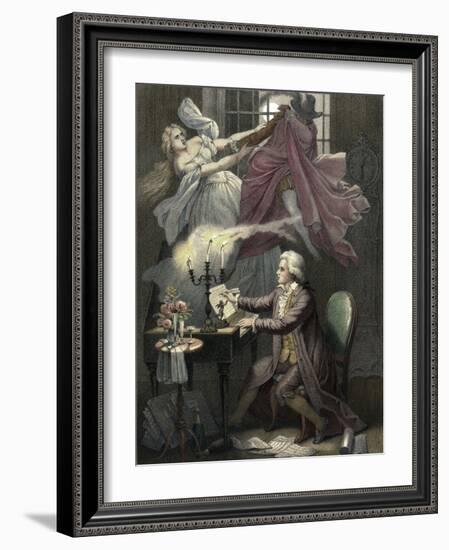 Mozart Composes Act 1 of the Opera Don Giovanni, C19th-Theodor Mintrop-Framed Giclee Print