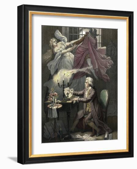 Mozart Composes Act 1 of the Opera Don Giovanni, C19th-Theodor Mintrop-Framed Giclee Print