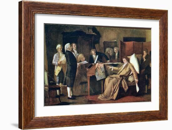 Mozart Directing His Requiem on His Deathbed-Mihaly Munkacsy-Framed Giclee Print