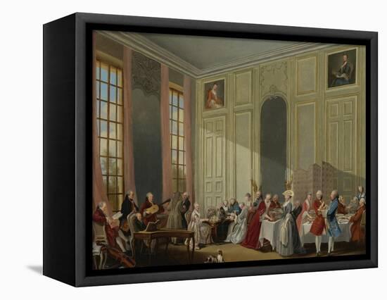 Mozart Giving a Concert in the Salon Des Quatre-Glaces at the Palais Du Temple-Michel Barthélemy Ollivier-Framed Premier Image Canvas