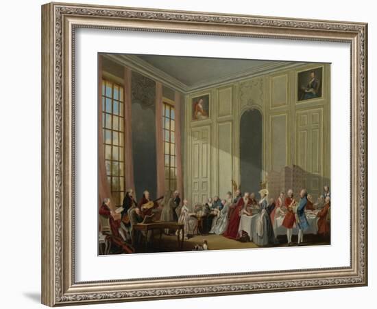 Mozart Giving a Concert in the Salon Des Quatre-Glaces at the Palais Du Temple-Michel Barthélemy Ollivier-Framed Giclee Print