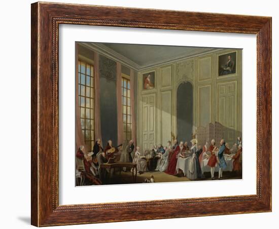 Mozart Giving a Concert in the Salon Des Quatre-Glaces at the Palais Du Temple-Michel Barthélemy Ollivier-Framed Giclee Print