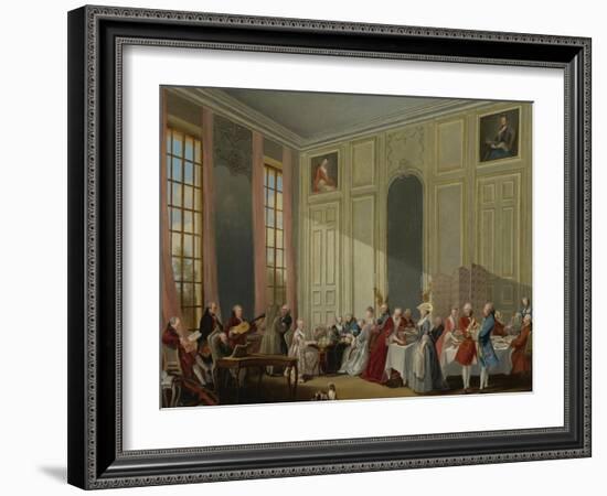 Mozart Giving a Concert in the Salon Des Quatre-Glaces at the Palais Du Temple-Michel Barthélemy Ollivier-Framed Giclee Print