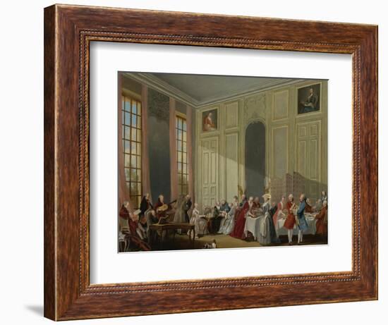 Mozart Giving a Concert in the Salon Des Quatre-Glaces at the Palais Du Temple-Michel Barthélemy Ollivier-Framed Giclee Print