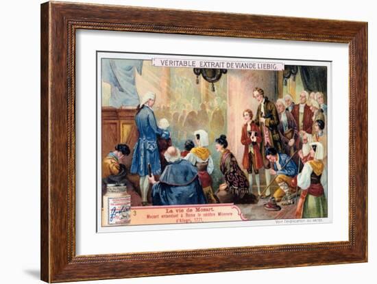 Mozart Listening to Allegri's Miserere, 1771-null-Framed Giclee Print