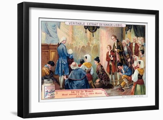 Mozart Listening to Allegri's Miserere, 1771-null-Framed Giclee Print