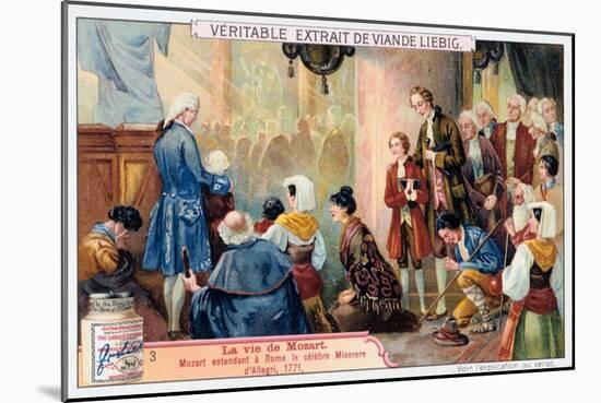 Mozart Listening to Allegri's Miserere, 1771-null-Mounted Giclee Print