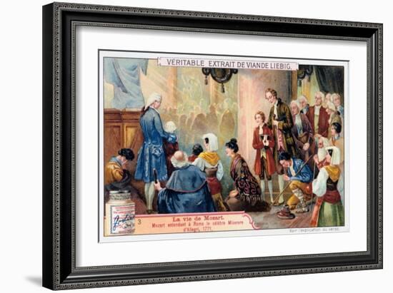 Mozart Listening to Allegri's Miserere, 1771-null-Framed Giclee Print