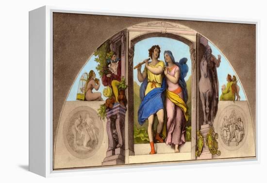 MOZART - MAGIC FLUTE-Moritz Ludwig von Schwind-Framed Premier Image Canvas