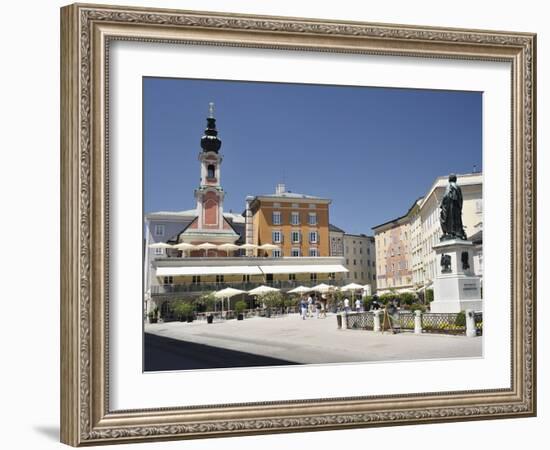 Mozart Monument, Mozartplatz, Salzburg, Austria, Europe-Jochen Schlenker-Framed Photographic Print