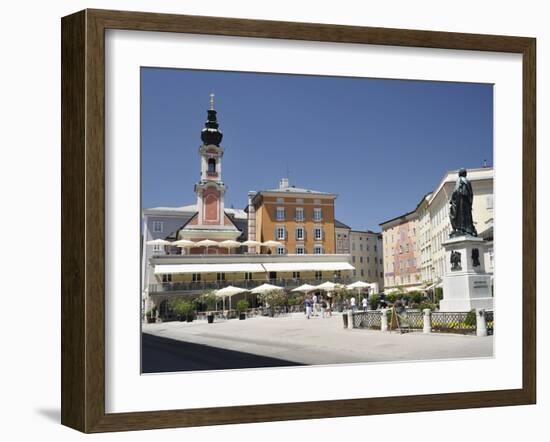 Mozart Monument, Mozartplatz, Salzburg, Austria, Europe-Jochen Schlenker-Framed Photographic Print