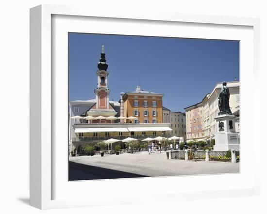 Mozart Monument, Mozartplatz, Salzburg, Austria, Europe-Jochen Schlenker-Framed Photographic Print