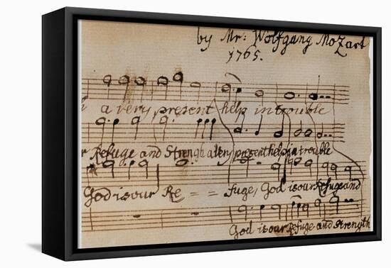 Mozart: Motet Manuscript-Wolfgang Amadeus Mozart-Framed Premier Image Canvas