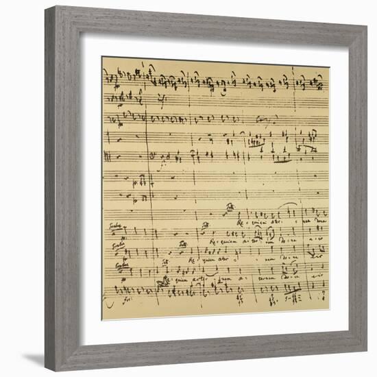 Mozart: Requiem Excerpt-null-Framed Giclee Print