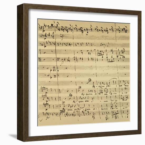 Mozart: Requiem Excerpt-null-Framed Giclee Print