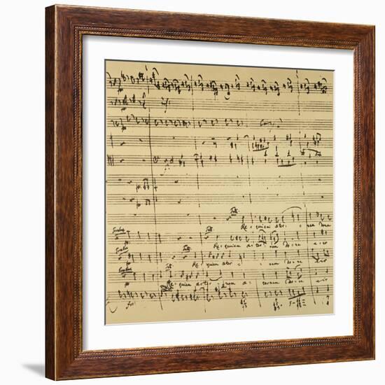 Mozart: Requiem Excerpt-null-Framed Giclee Print