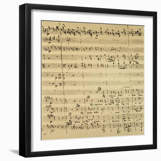 Mozart: Requiem Excerpt-null-Framed Giclee Print