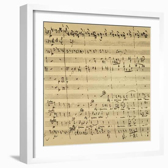Mozart: Requiem Excerpt-null-Framed Giclee Print