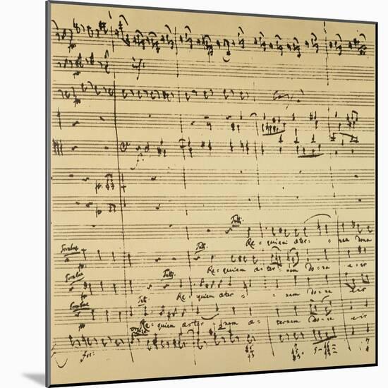 Mozart: Requiem Excerpt-null-Mounted Giclee Print