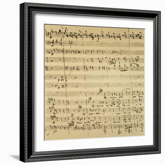 Mozart: Requiem Excerpt-null-Framed Giclee Print