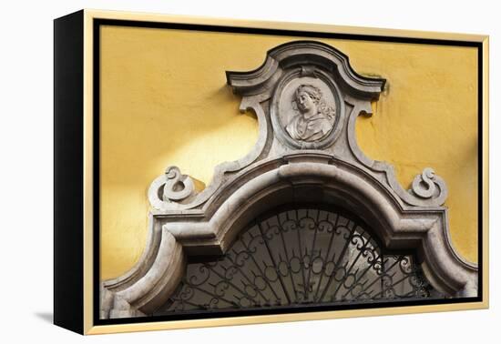 Mozart's Birthplace (Mozart Gerburtshaus), Getreidegasse, Salzburg, Austria-Julian Castle-Framed Stretched Canvas