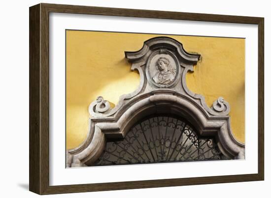 Mozart's Birthplace (Mozart Gerburtshaus), Getreidegasse, Salzburg, Austria-Julian Castle-Framed Photo