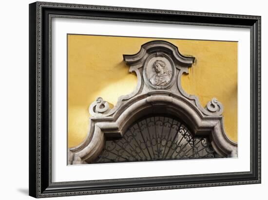 Mozart's Birthplace (Mozart Gerburtshaus), Getreidegasse, Salzburg, Austria-Julian Castle-Framed Photo