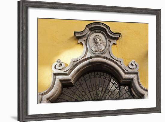 Mozart's Birthplace (Mozart Gerburtshaus), Getreidegasse, Salzburg, Austria-Julian Castle-Framed Photo