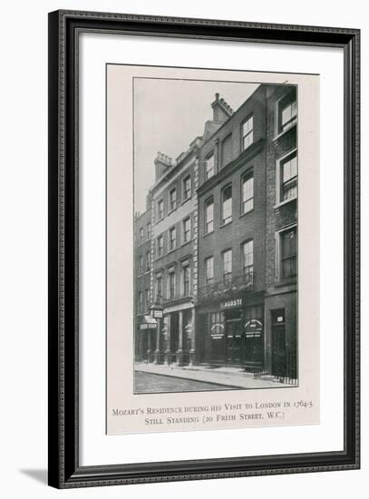 Mozart's Residence at 20 Frith Street, Soho-null-Framed Photographic Print