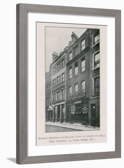 Mozart's Residence at 20 Frith Street, Soho-null-Framed Photographic Print
