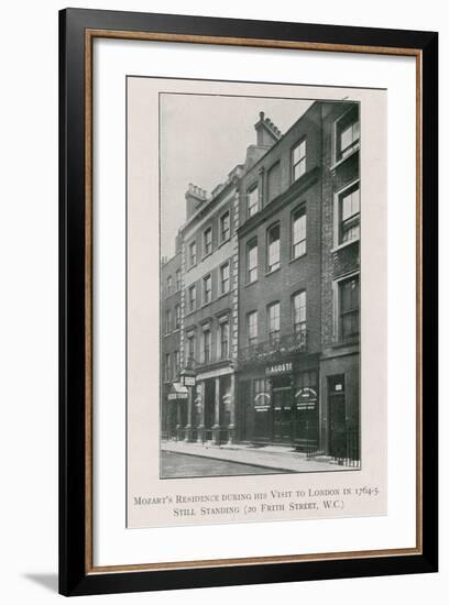 Mozart's Residence at 20 Frith Street, Soho-null-Framed Photographic Print