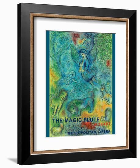 Mozart’s The Magic Flute - Metropolitan Opera - Vintage Opera Poster 1966-Marc Chagall-Framed Premium Giclee Print