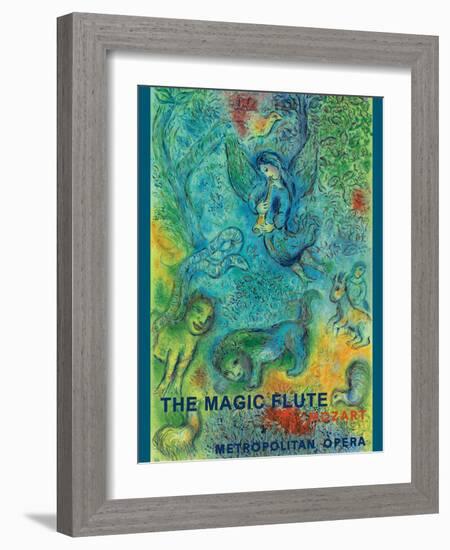 Mozart’s The Magic Flute - Metropolitan Opera - Vintage Opera Poster 1966-Marc Chagall-Framed Art Print