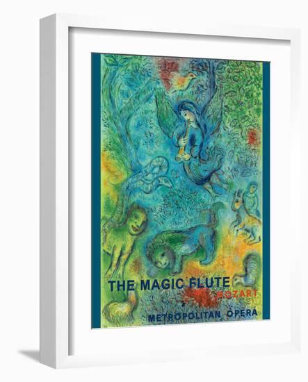 Mozart’s The Magic Flute - Metropolitan Opera - Vintage Opera Poster 1966-Marc Chagall-Framed Art Print